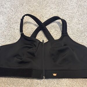 SHEFIT Black Sports Bra with Gold Accent